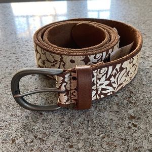 Brand new embroidered leather Lucky Brand belt  made in India